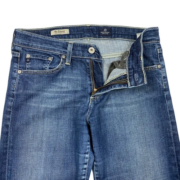 AG ADRIANO GOLDSCHMIED The Simona Easy Straight Leg Jeans 27 Raw Hem - Picture 4 of 8